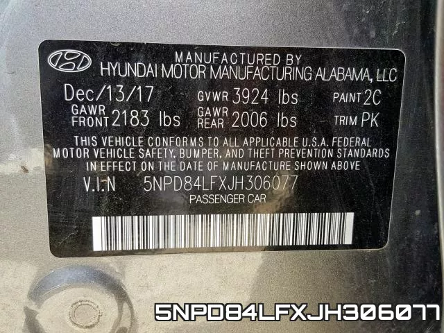 5NPD84LFXJH306077 фото 2
