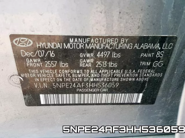 5NPE24AF3HH536059 фото 2