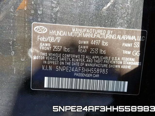 5NPE24AF3HH558983 фото 2