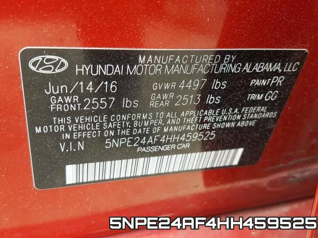 5NPE24AF4HH459525 фото 2