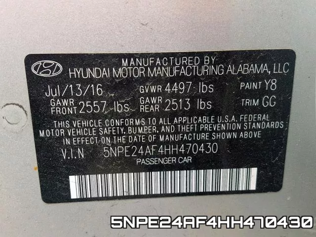 5NPE24AF4HH470430 фото 2