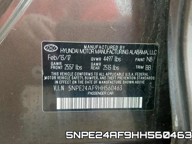 5NPE24AF9HH560463 фото 2