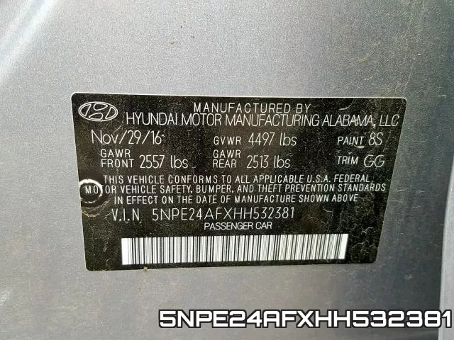 5NPE24AFXHH532381 фото 2