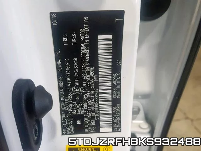 5TDJZRFH8KS932488 фото 2