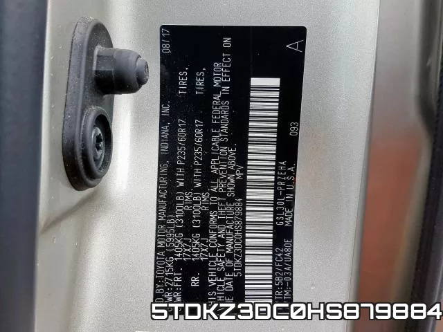 5TDKZ3DC0HS879884 фото 2