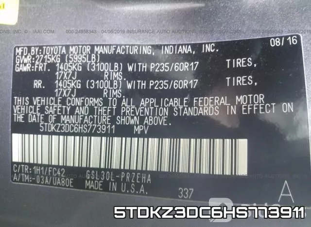 5TDKZ3DC6HS773911 фото 10