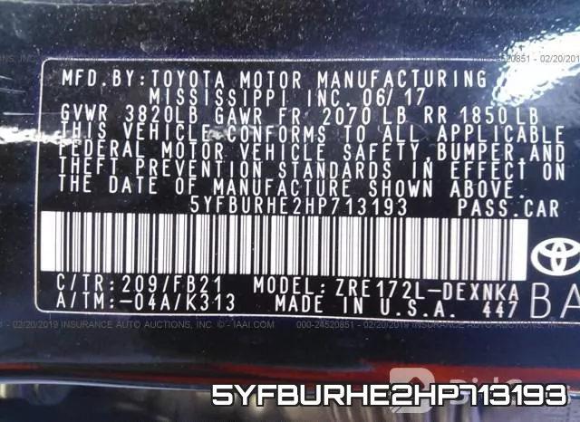 5YFBURHE2HP713193 фото 10