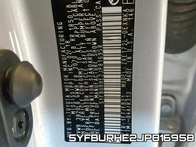 5YFBURHE2JP816958 фото 2
