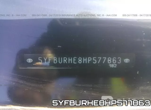 5YFBURHE8HP577863 фото 9