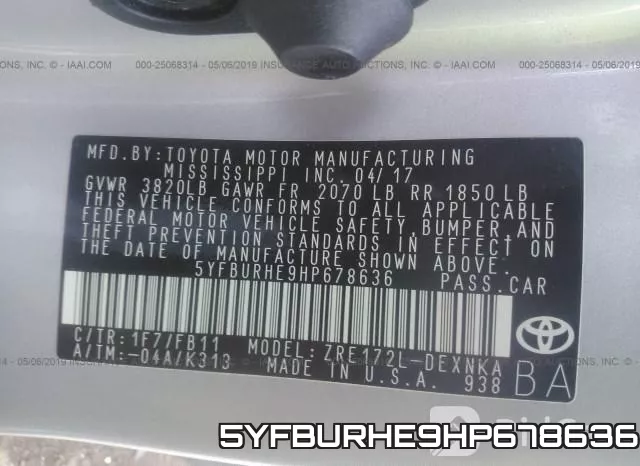 5YFBURHE9HP678636 фото 10