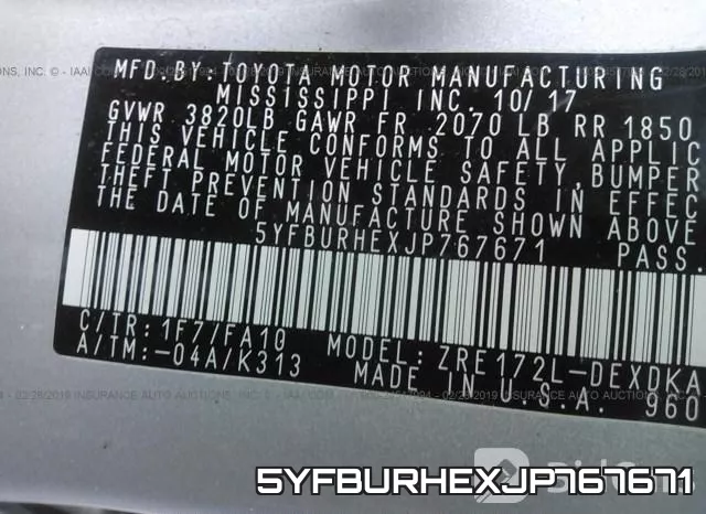 5YFBURHEXJP767671 фото 10