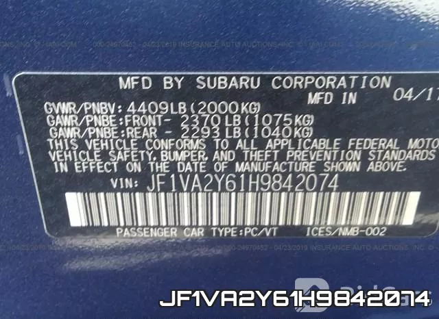 JF1VA2Y61H9842074 фото 10