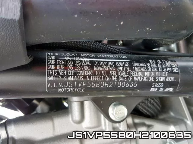 JS1VP55B0H2100635 фото 2