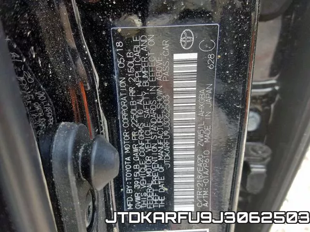 JTDKARFU9J3062503 фото 2