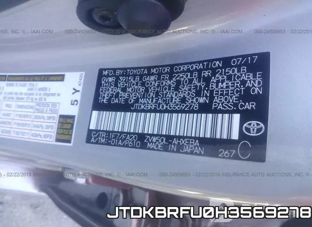 JTDKBRFU0H3569278 фото 10