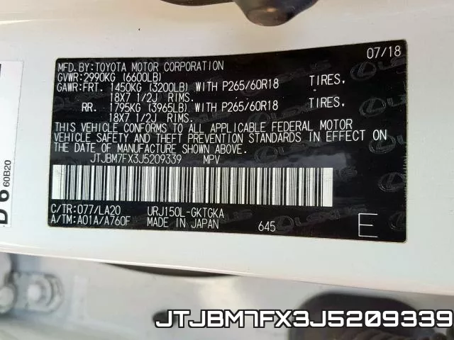 JTJBM7FX3J5209339 фото 2