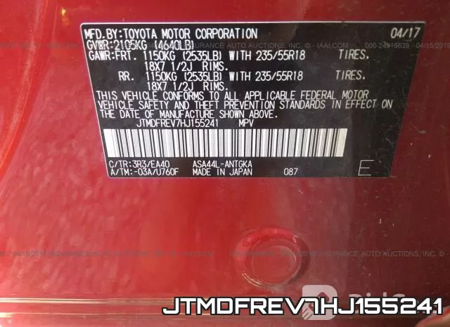 JTMDFREV7HJ155241 фото 10