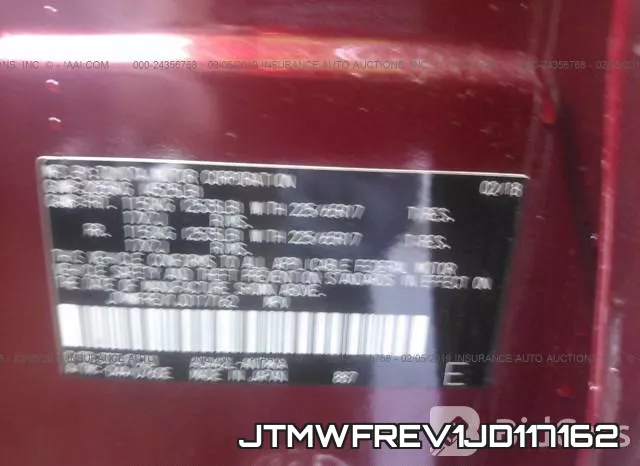JTMWFREV1JD117162 фото 10