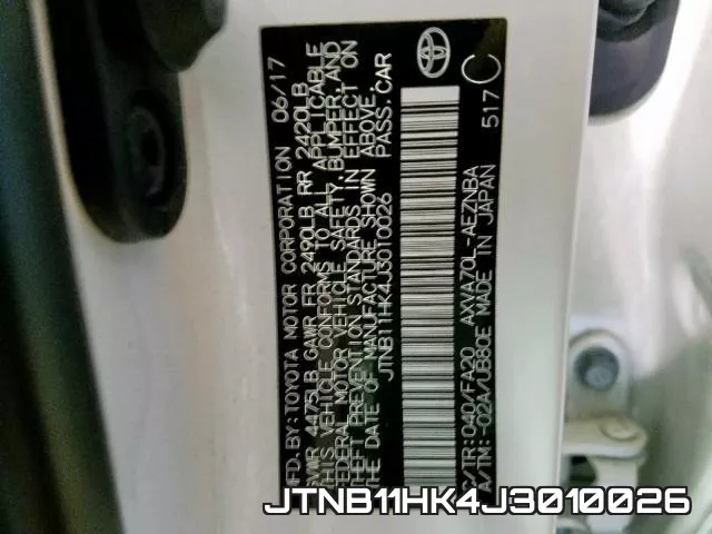 JTNB11HK4J3010026 фото 2