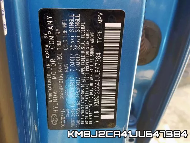 KM8J2CA41JU647384 фото 2