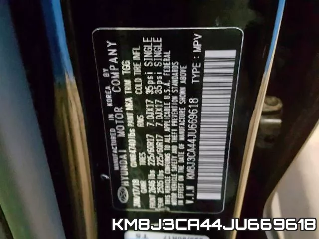 KM8J3CA44JU669618 фото 2