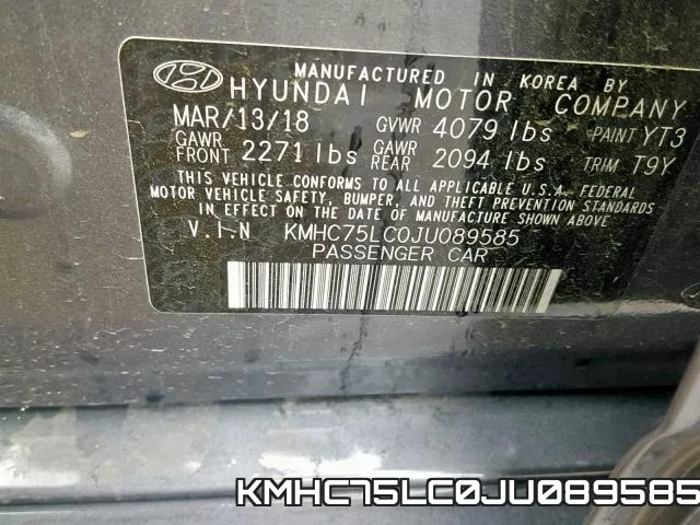KMHC75LC0JU089585 фото 2