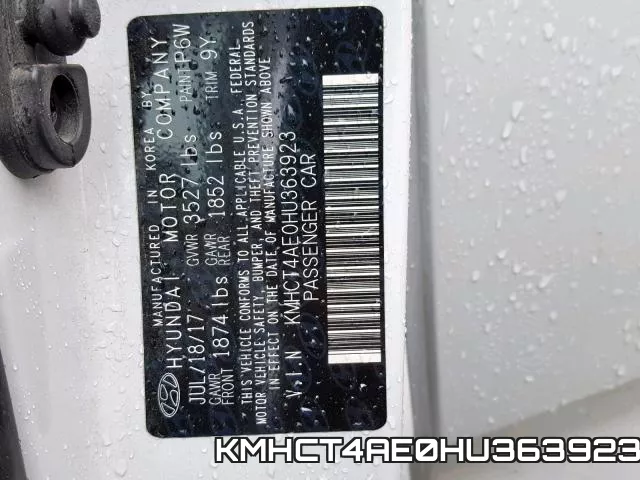 KMHCT4AE0HU363923 фото 2