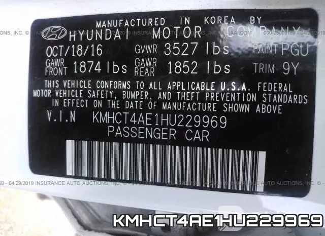 KMHCT4AE1HU229969 фото 10
