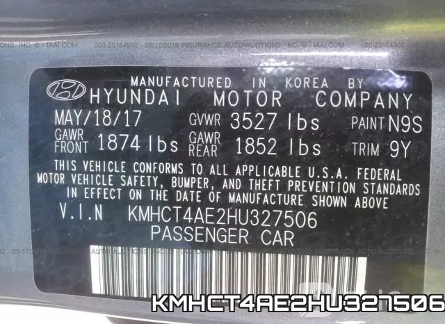 KMHCT4AE2HU327506 фото 10