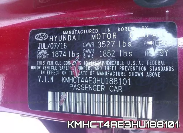 KMHCT4AE3HU188101 фото 9