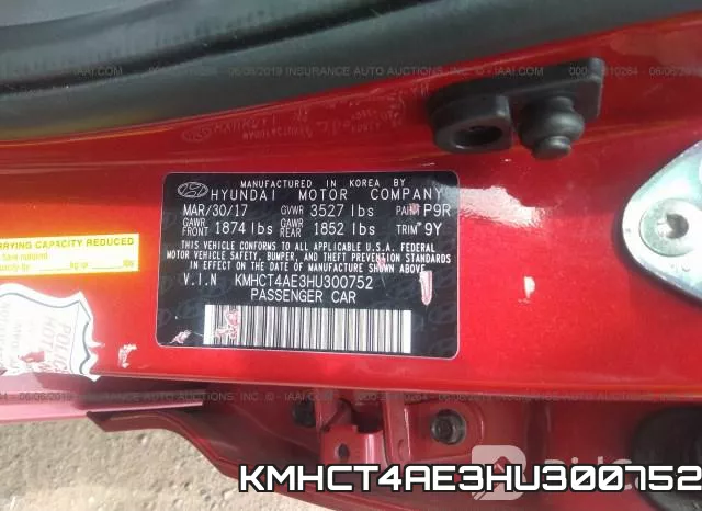 KMHCT4AE3HU300752 фото 10