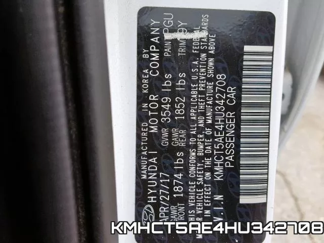 KMHCT5AE4HU342708 фото 2