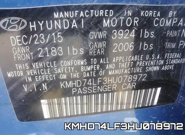 KMHD74LF3HU078972 фото 10