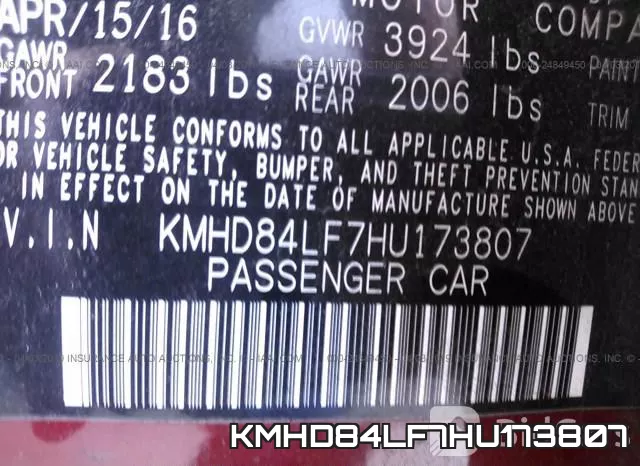 KMHD84LF7HU173807 фото 10