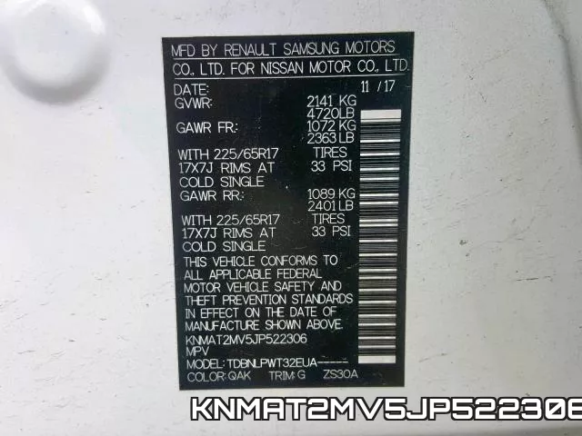 KNMAT2MV5JP522306 фото 2