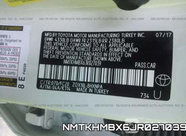 NMTKHMBX6JR027039 фото 10