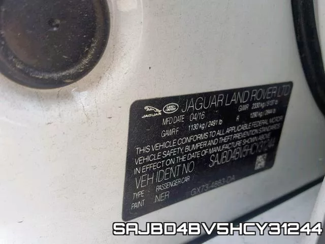 SAJBD4BV5HCY31244 фото 2