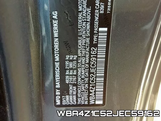 WBA4Z1C52JEC59162 фото 2