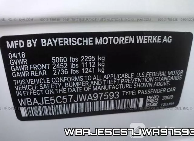 WBAJE5C57JWA97593 фото 10