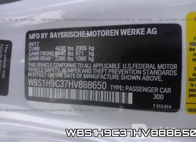 WBS1H9C37HV888650 фото 10