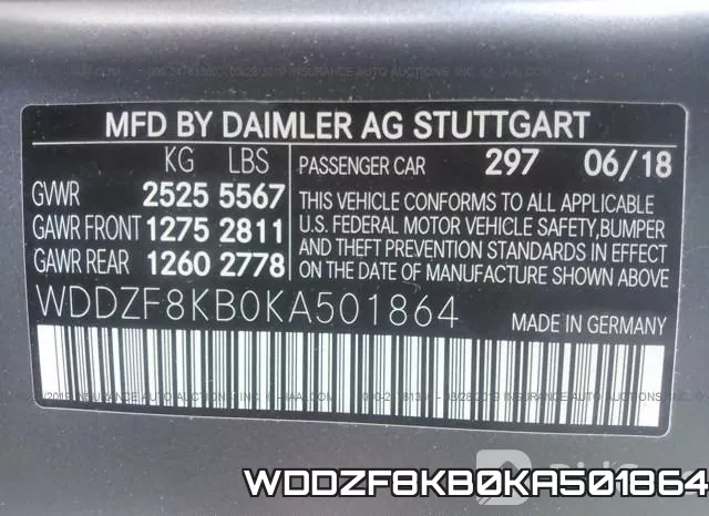 WDDZF8KB0KA501864 фото 10