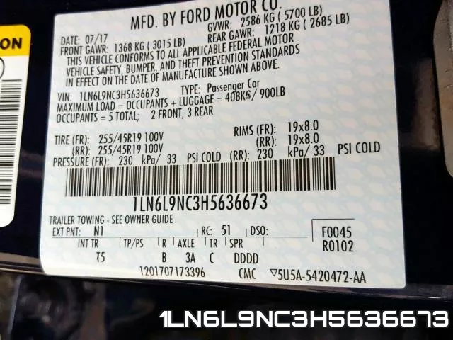 1LN6L9NC3H5636673 фото 2