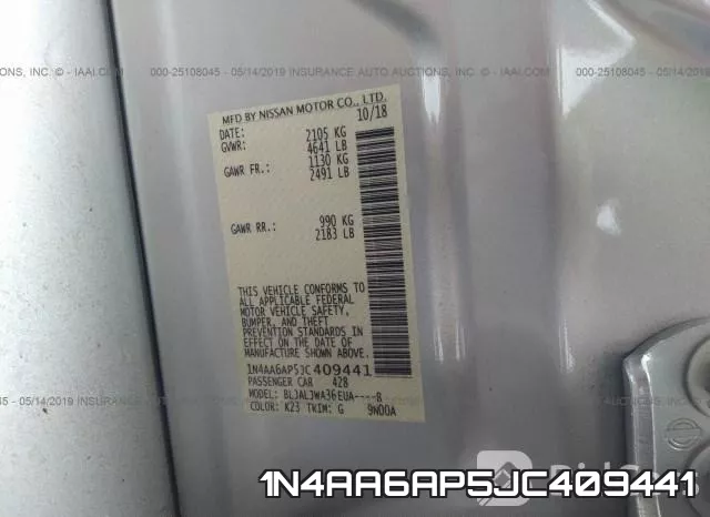 1N4AA6AP5JC409441 фото 10