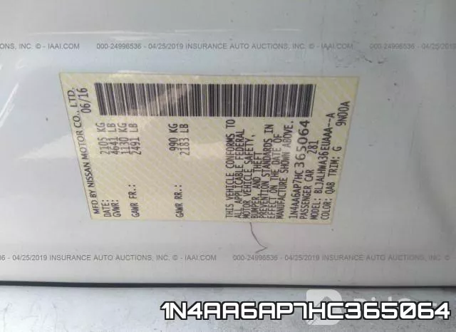 1N4AA6AP7HC365064 фото 10