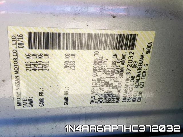 1N4AA6AP7HC372032 фото 2