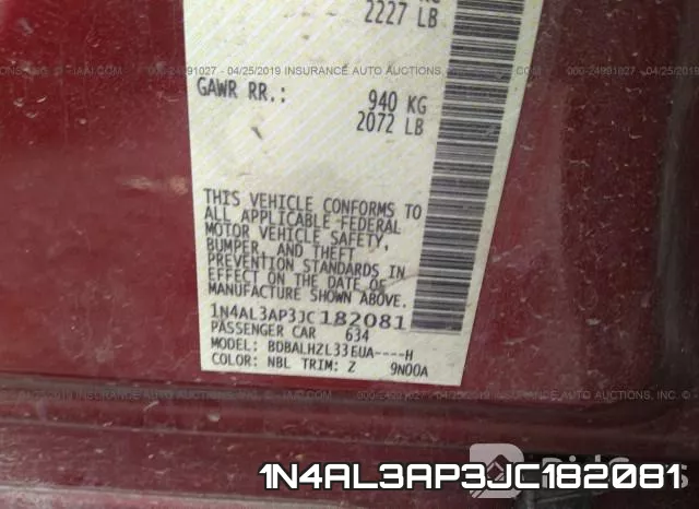 1N4AL3AP3JC182081 фото 10