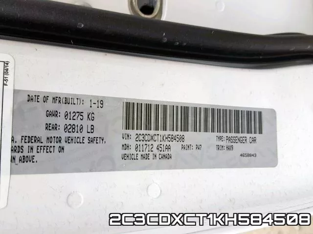 2C3CDXCT1KH584508 фото 2