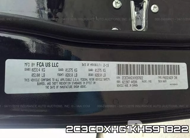 2C3CDXHG1KH597822 фото 10