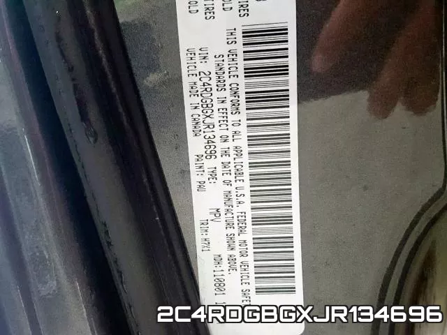 2C4RDGBGXJR134696 фото 2