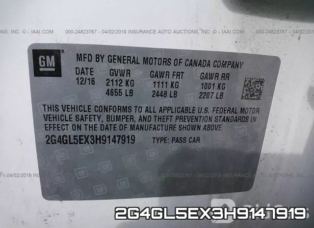 2G4GL5EX3H9147919 фото 10